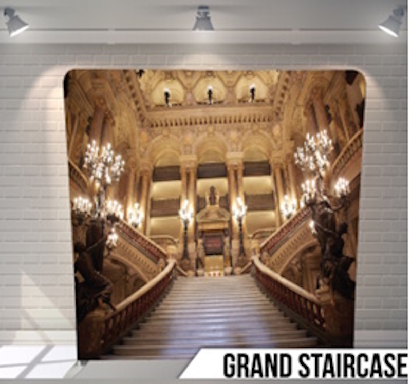 Grand Staircase photo booth backdrop